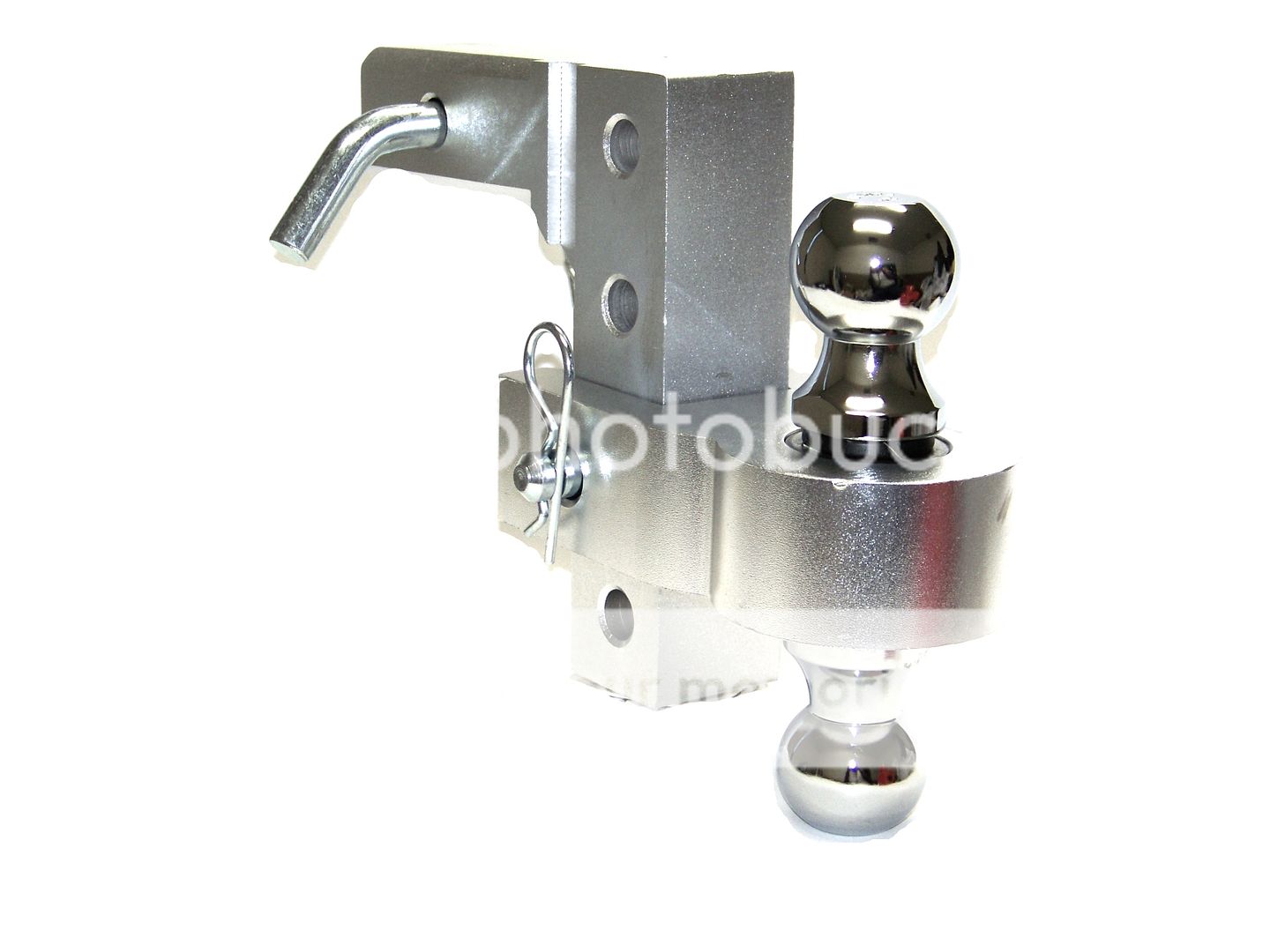 6" Aluminum Adjustable Trailer Drop Hitch 2" Receiver Dual Balls 17/8